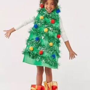 Festive Green Christmas Tree Kids Costume